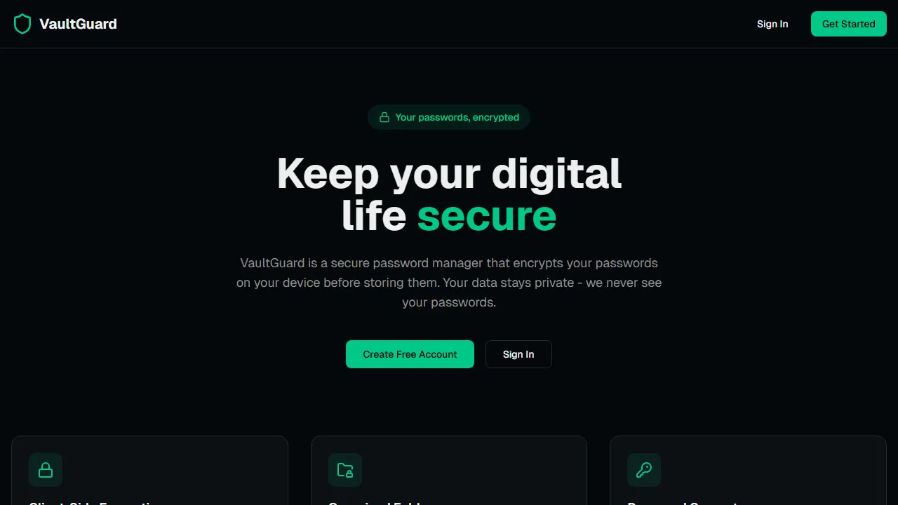 vaultguard.top - Website Development Portfolio and Services screenshot