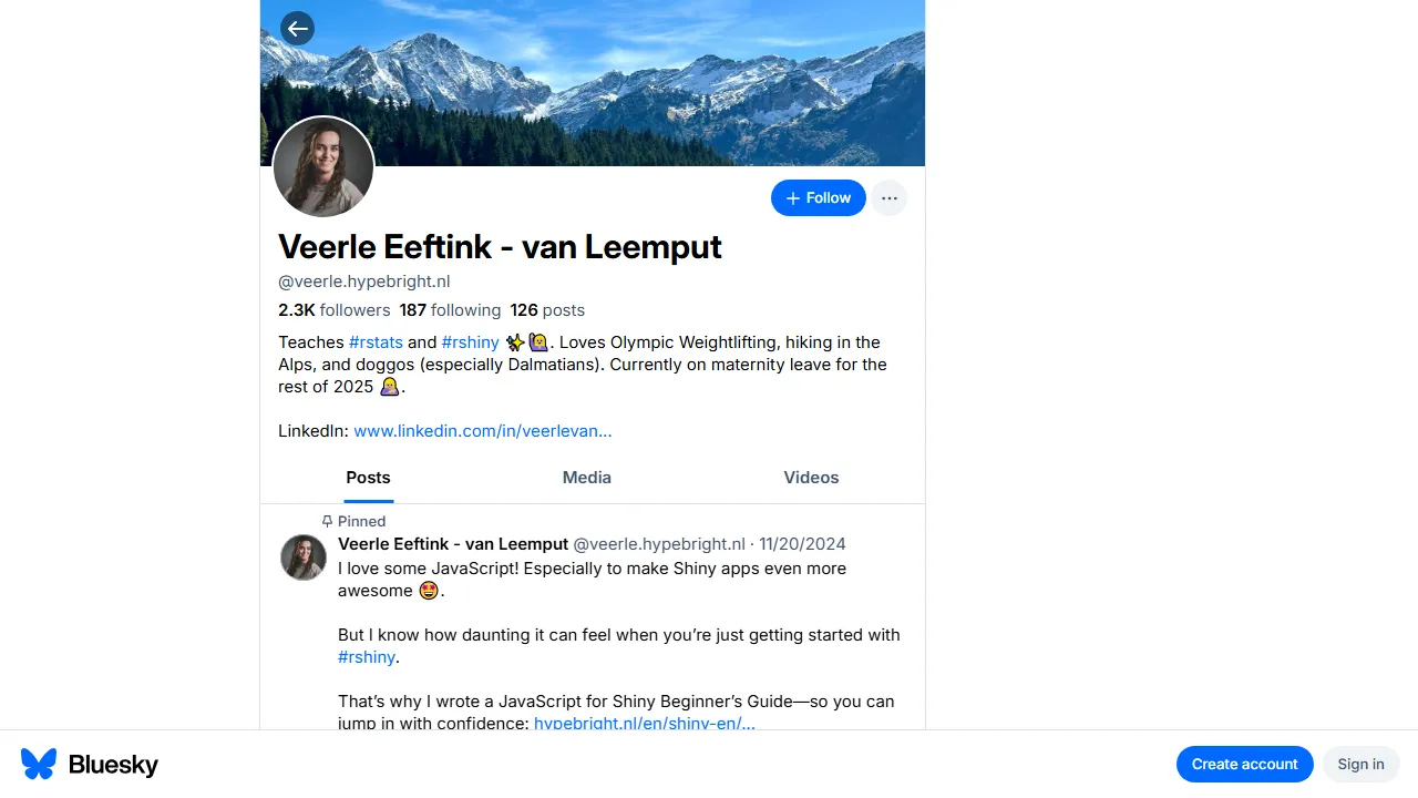 Veerle van Leemput - Support R and Shiny Content Creator screenshot