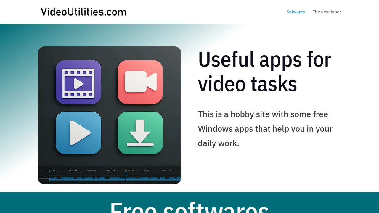 videoutilities.com - Free Windows Video Editing Software Tools screenshot