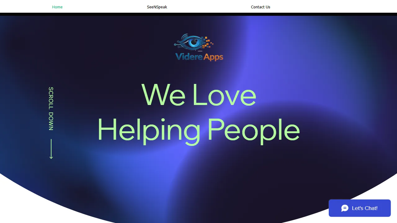 videreapps.com - Accessibility App for Visual and Hearing Disabilities screenshot