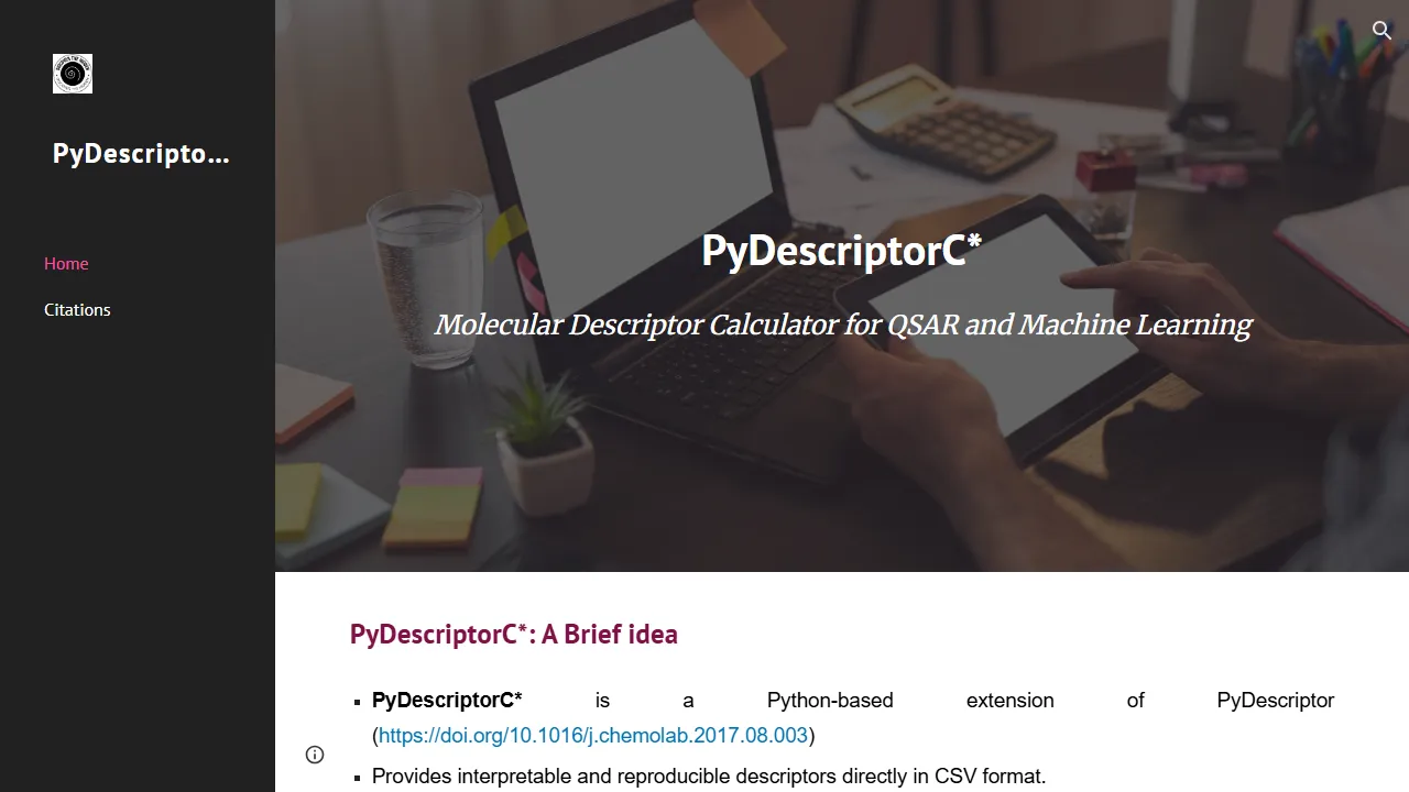 Vijay Masand - Molecular Descriptor Calculator for QSAR screenshot