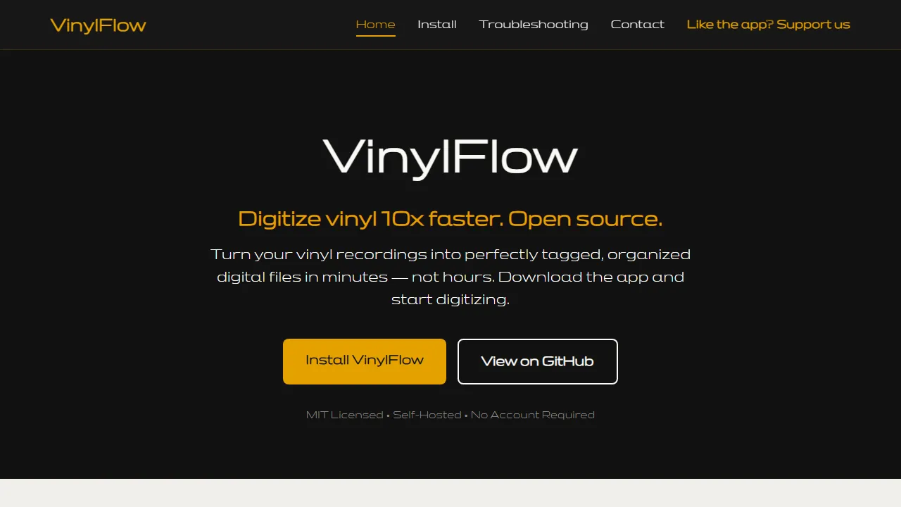 vinylflow.app - Free MP3 Tag Editor Software for Vinyl screenshot