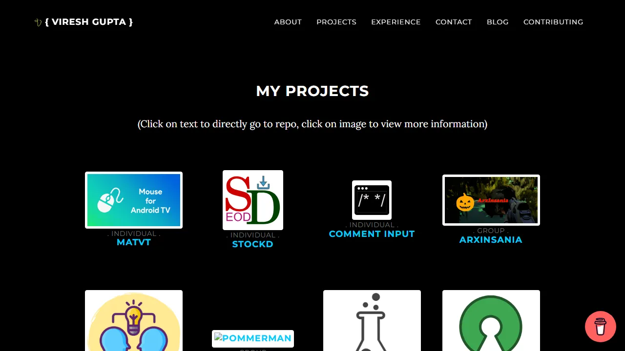 virresh.github.io - Open Source Ticketing System Support Page screenshot