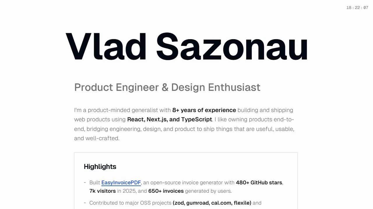 vladsazon.com - Free Online Invoice Generator Tool screenshot