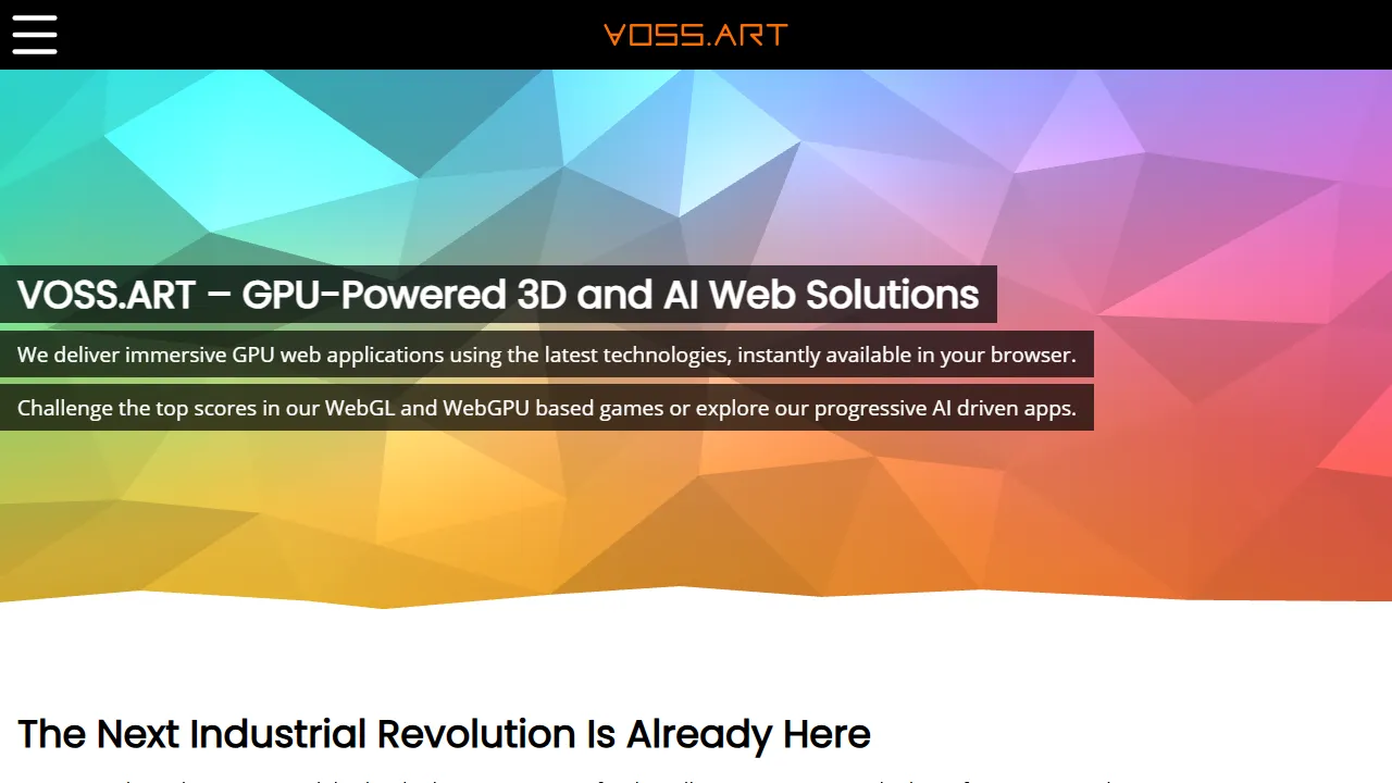 voss.art - Remini AI Photo Enhancement and Browser Games screenshot