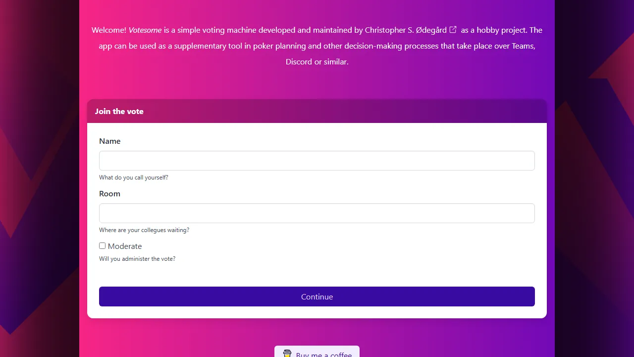 votesome.app - Free Voting Application Online Tool screenshot