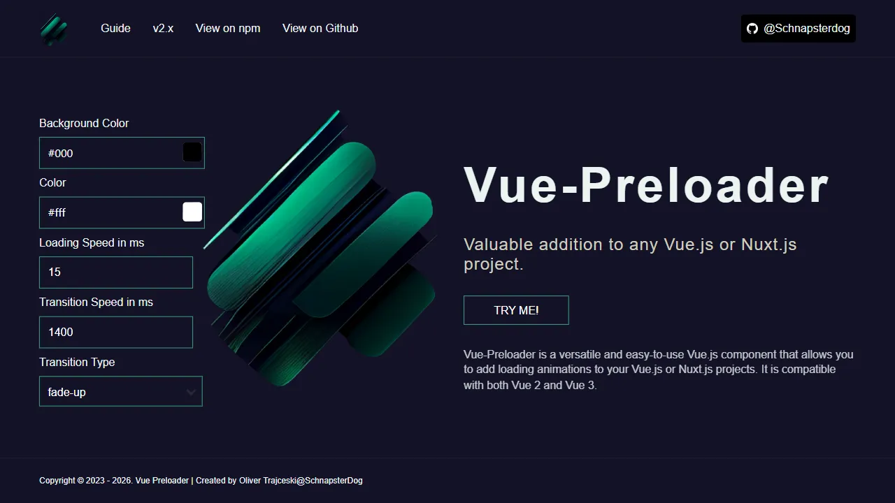 vue-preloader.com - Vue Preloader UI Component - VueJS Library screenshot