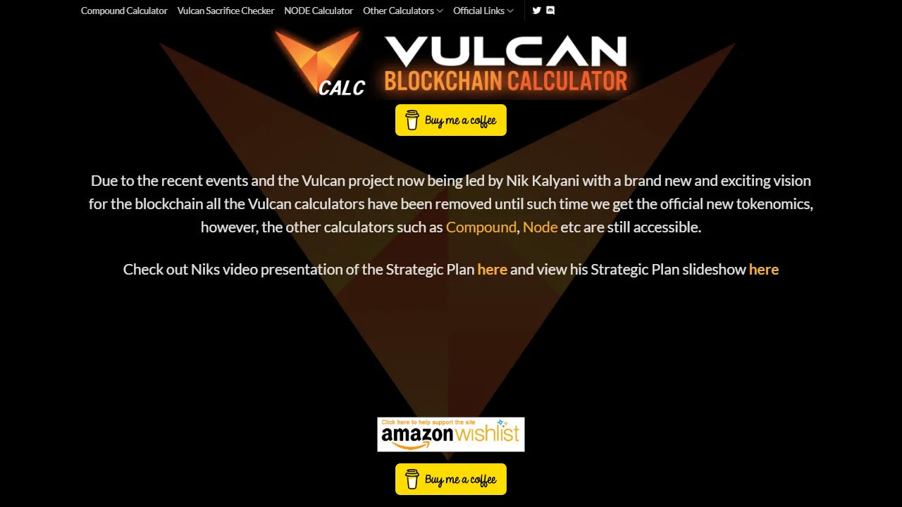 vulcancalculator.com - Free Crypto Coin Calculator for Profit screenshot