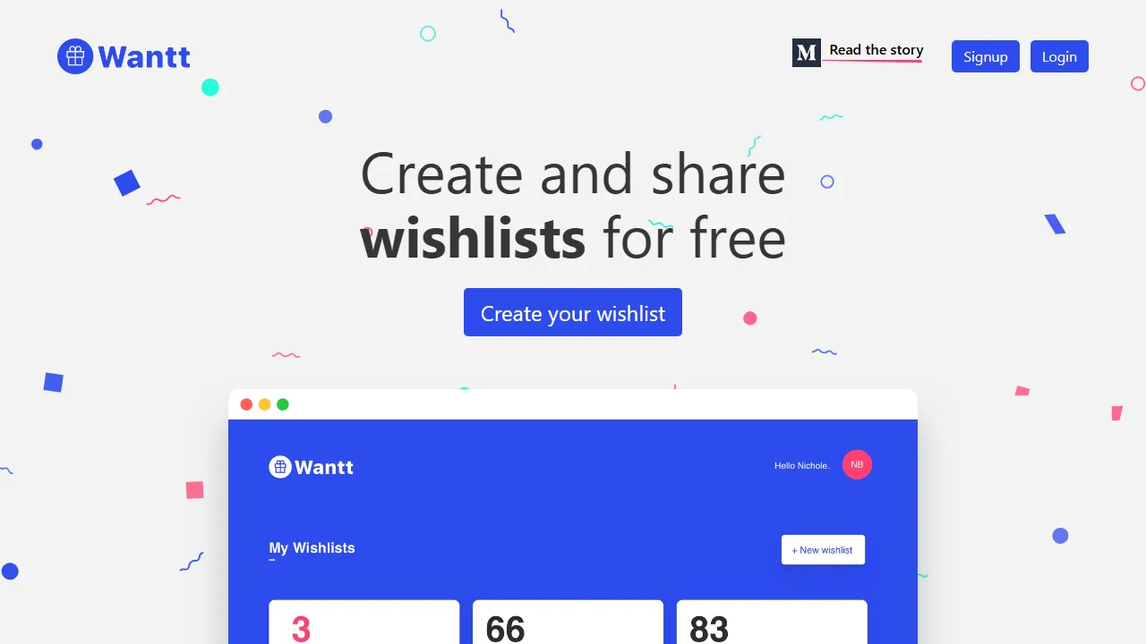 antt.it - Wishlist Sharing Support Page screenshot