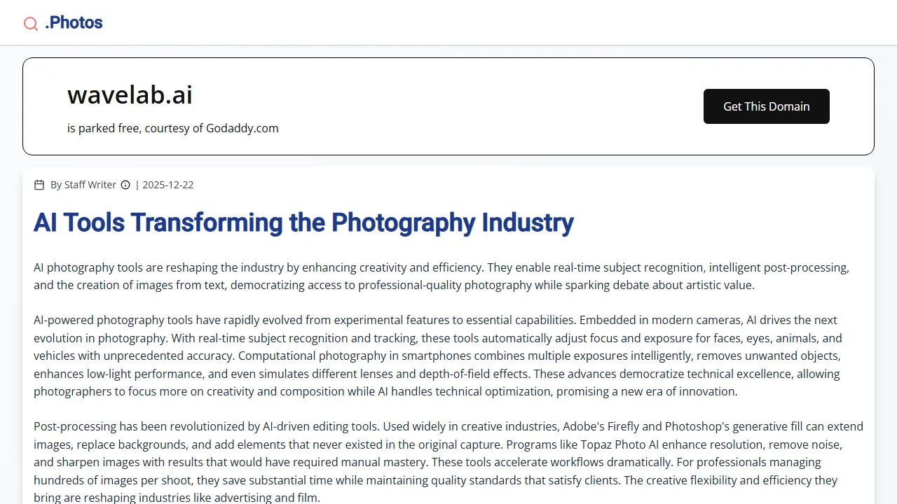 wavelab.ai - Powerful Tech Tools for Smarter Work screenshot