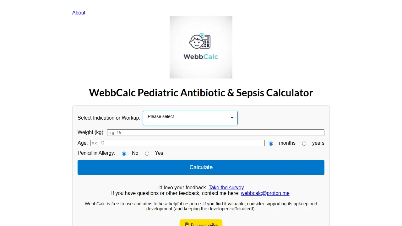 ebbcalc.com - Drug Dosage Calculator Online screenshot