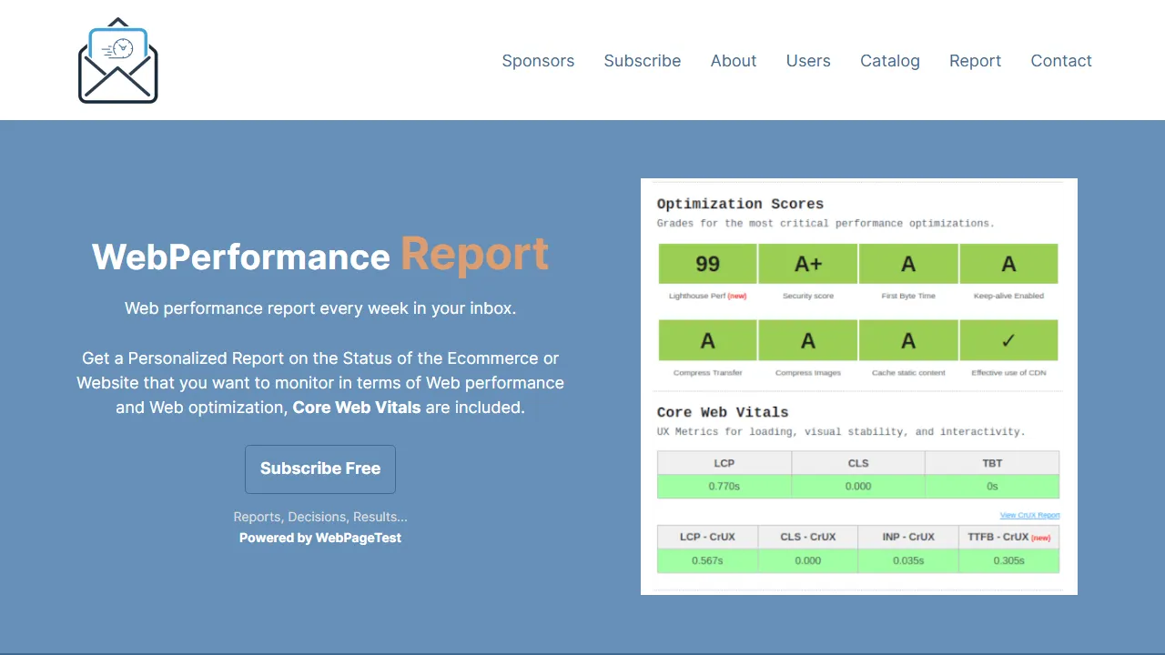 ebperformancereport.com - Website Site Checker and Speed Test Tool screenshot