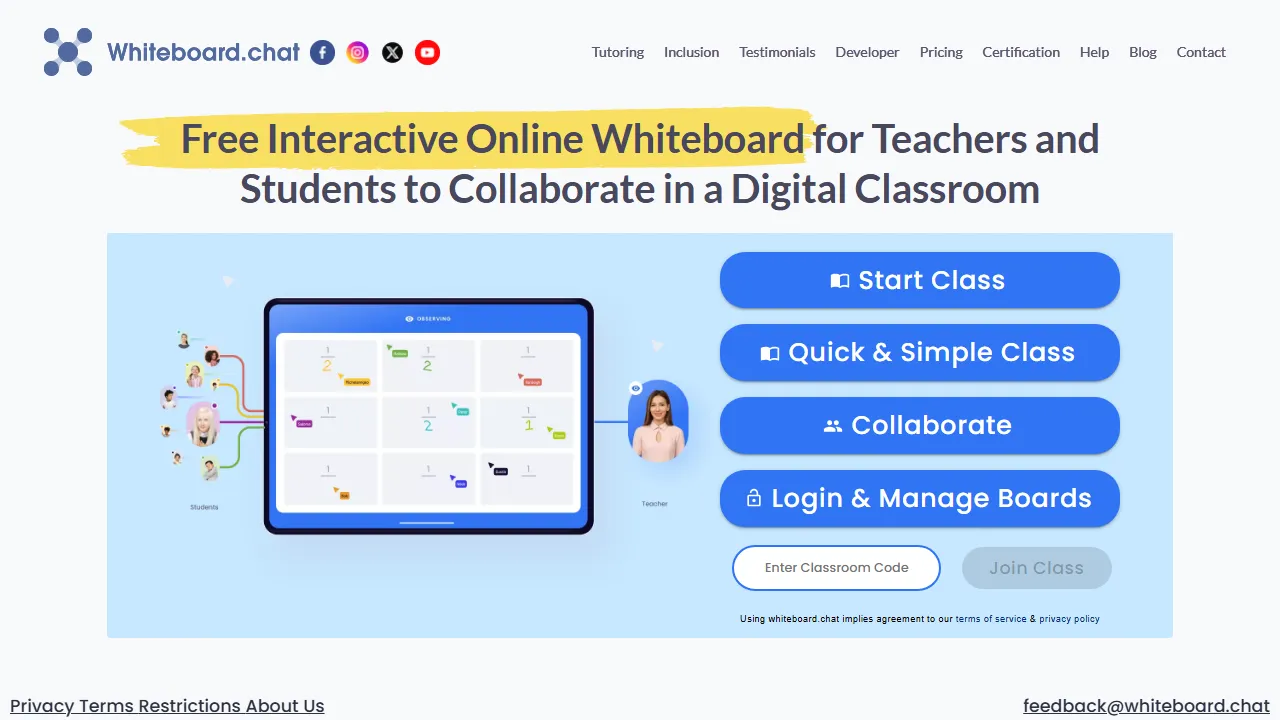 hiteboard.chat - Support the Online Whiteboard Project screenshot