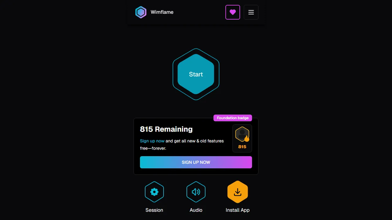 imflame.com - Breathing Exercise Tracker for Energy and Focus screenshot