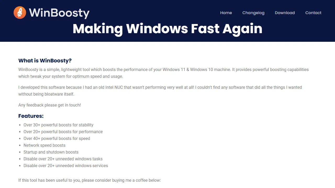 inboosty.com - Free PC Performance Booster for Windows screenshot