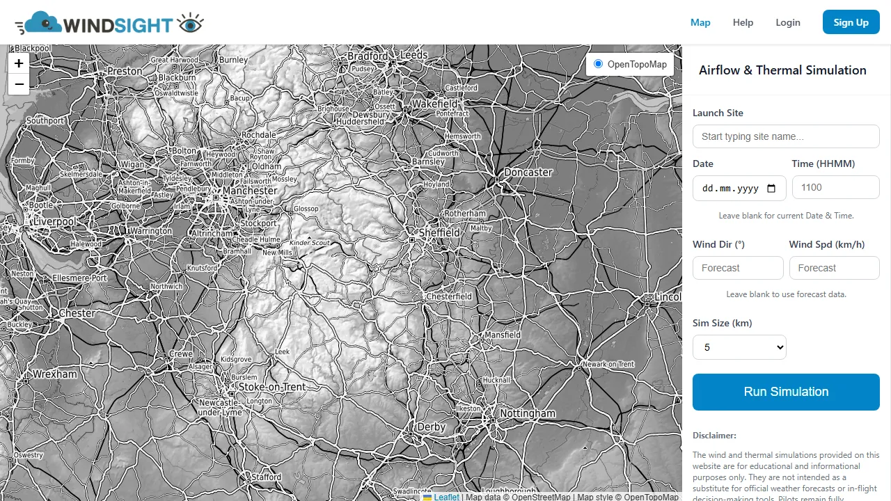 indsight.io - AI Weather Forecasts and Terrain Airflow Simulations screenshot