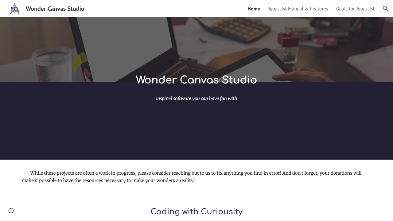 ondercanvasstudio.com - Indie Game Creator Studio for Enchanting Experiences screenshot