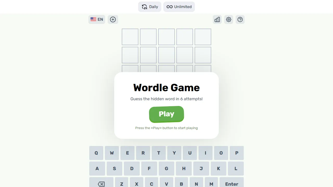 ordlegame.org - Play Mini Cross Word Puzzle Game Online screenshot