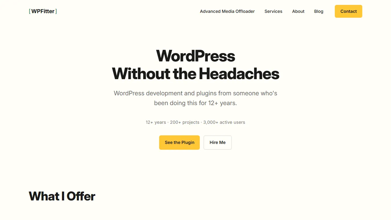 pfitter.com - Free WordPress Plugin for Media Offloading screenshot