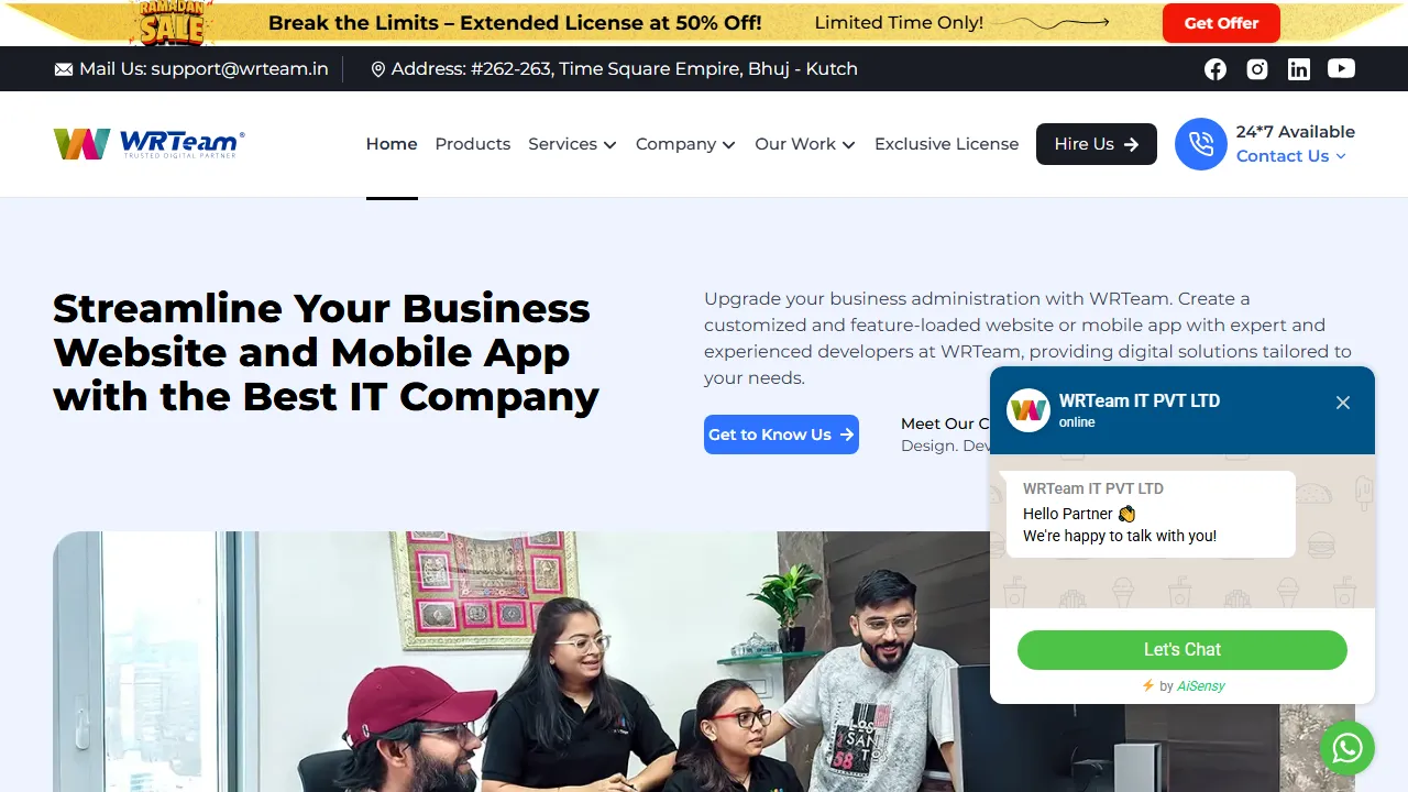 rteam.in - Adaptive Software Development by Experienced Engineers screenshot