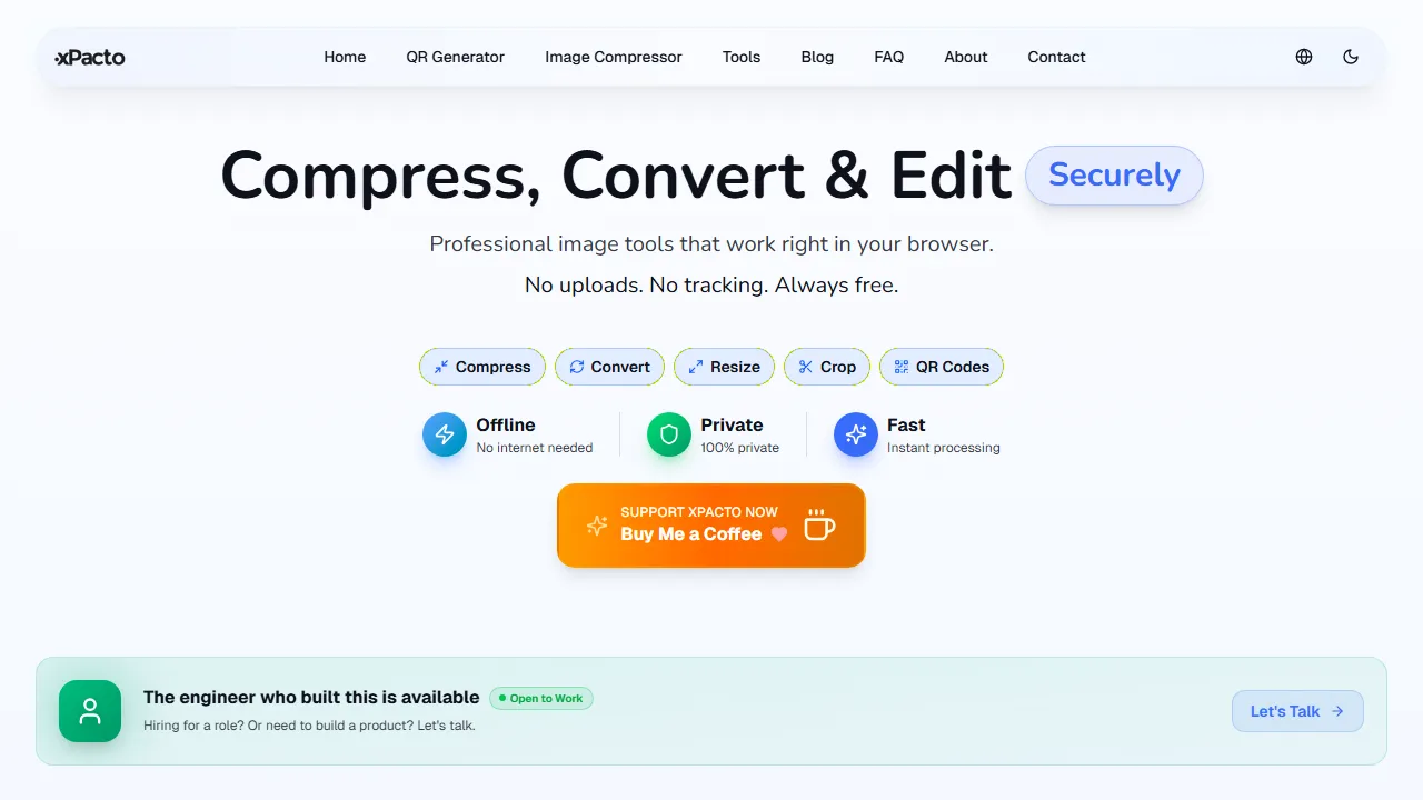 xpacto.com - Free Online WinZip File Extractor Tool screenshot