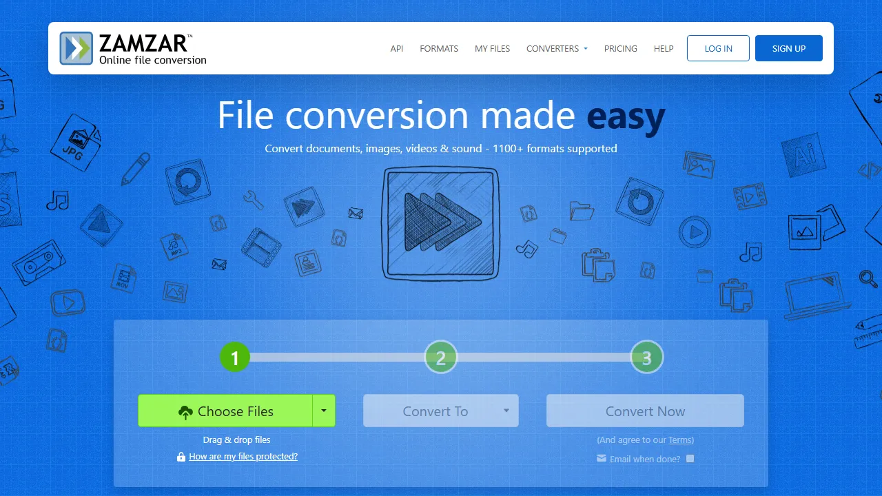 zamzar.com - Online File Converter System screenshot