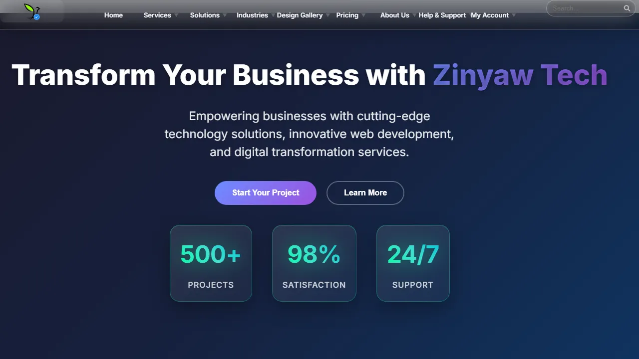 zinyawhost.com - Cutting-Edge Web Hosting Solutions screenshot
