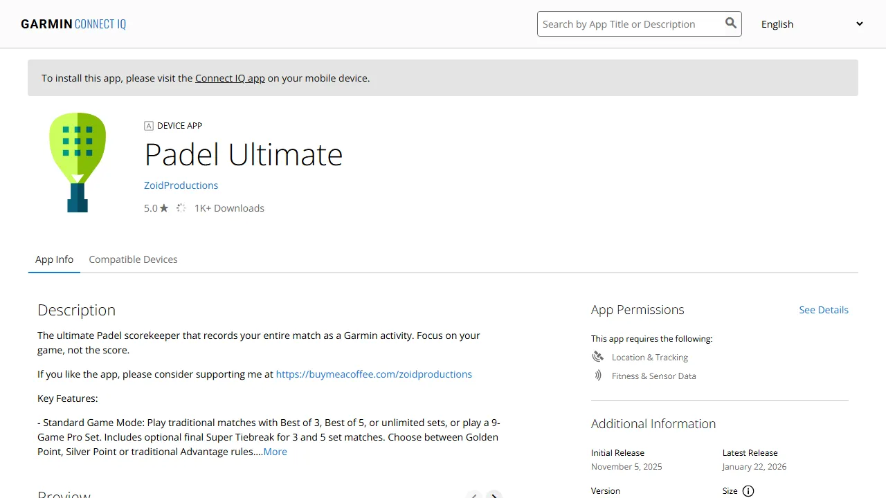 Marko - Garmin Watch Faces and Apps screenshot