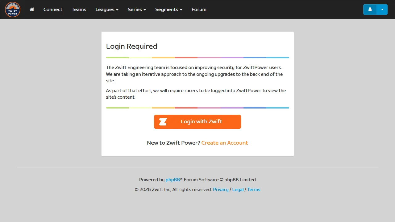 zwiftpower.com - Software Tools and Resources screenshot